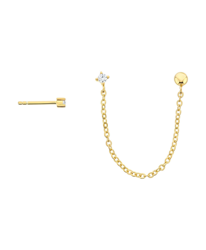 Vision Earring Set White 18ct Gold Plated - Larsson & Jennings | Official Store