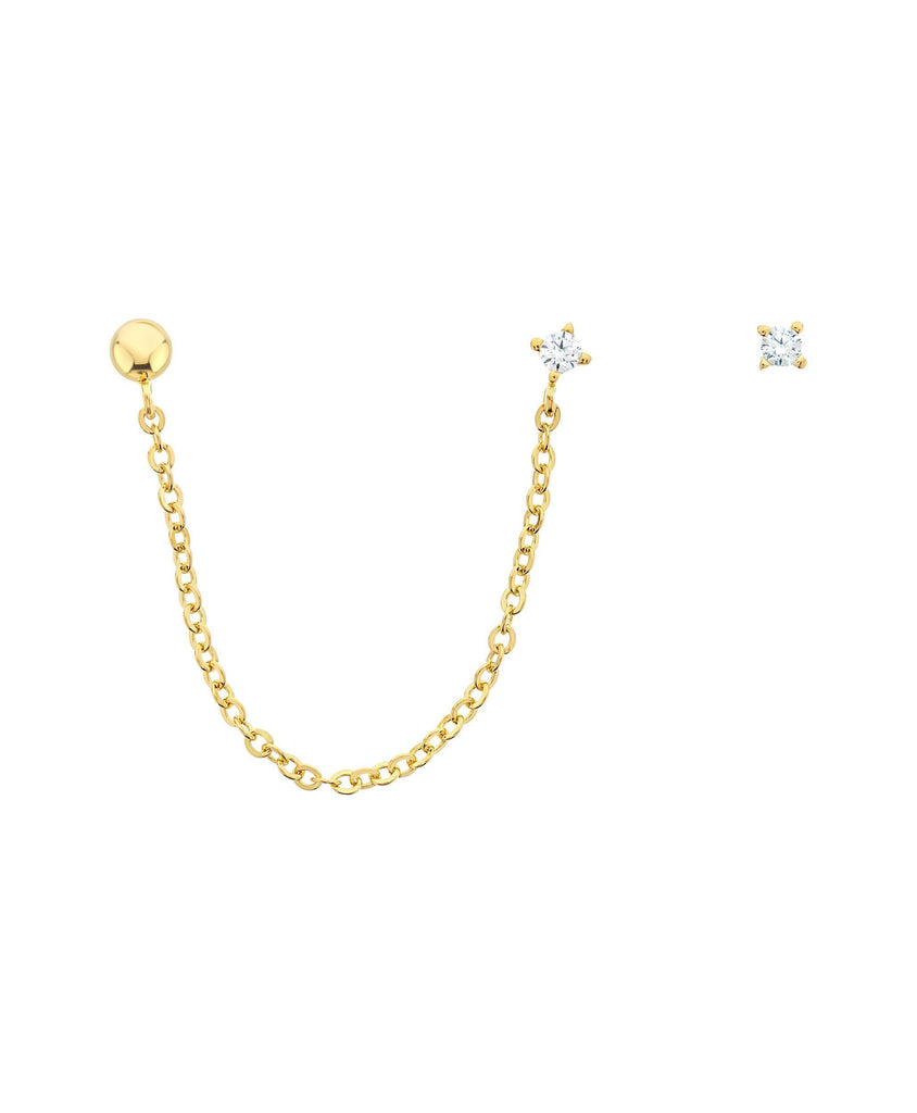 Vision Earring Set White 18ct Gold Plated - Larsson & Jennings | Official Store