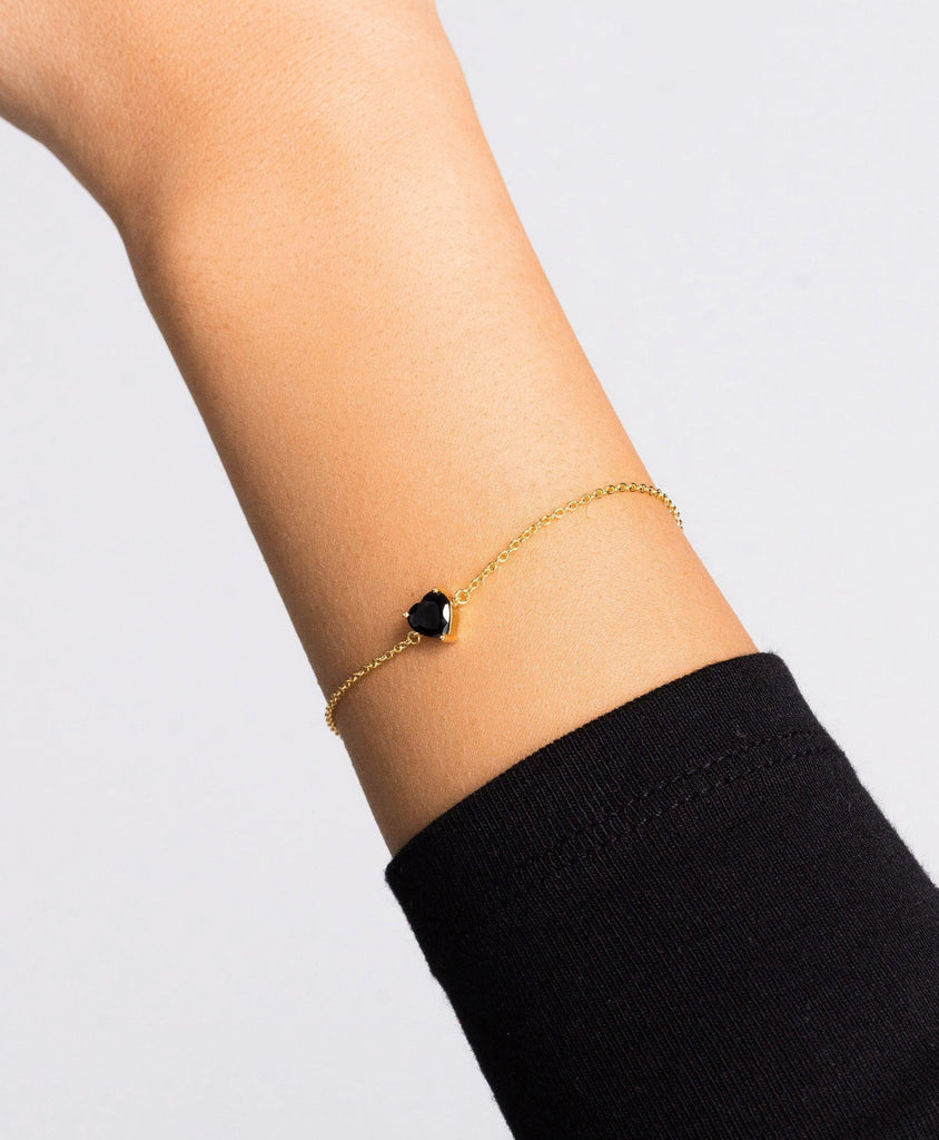 Luv Bracelet Black 18ct Gold Plated - Larsson & Jennings | Official Store