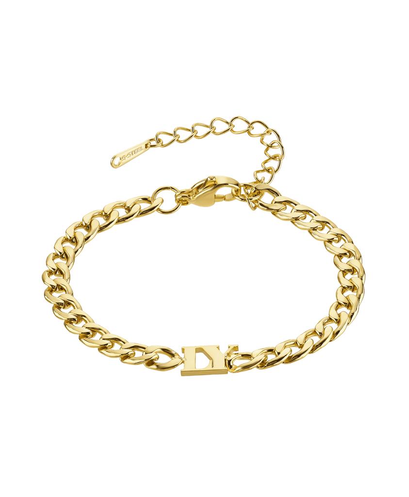 Bold Letters Bracelet 18ct Gold Vermeil - Larsson & Jennings | Official Store