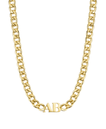 Bold Letters Necklace 18ct Gold Vermeil - Larsson & Jennings | Official Store