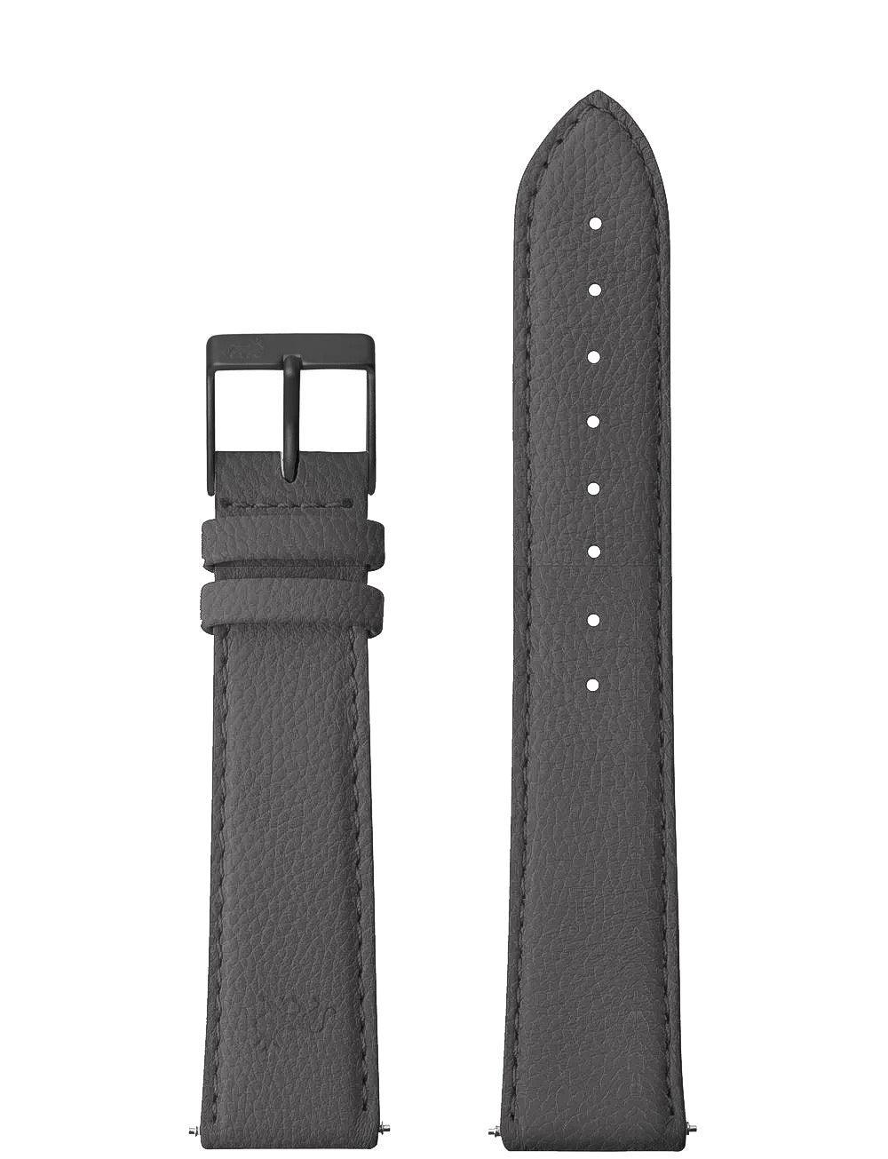 18mm Charcoal Grey Strap with Black Buckle