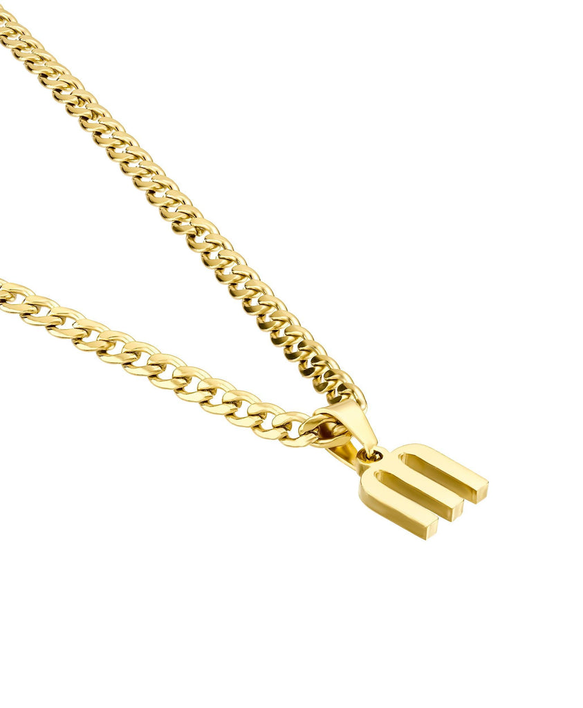 Curb Initial Necklace 18ct Gold Vermeil - Larsson & Jennings | Official Store