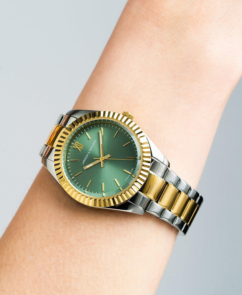 Jade Mixed Gold Green 36mm - Larsson & Jennings | Official Store