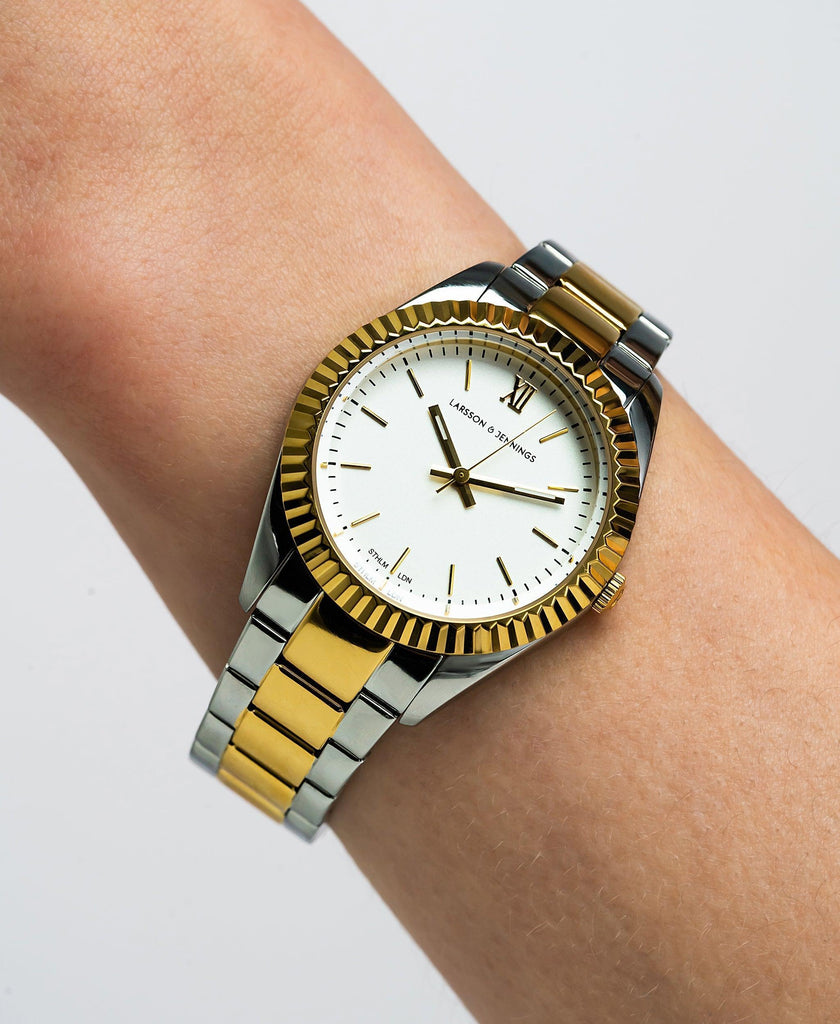 Jade Mixed Gold White 36mm - Larsson & Jennings | Official Store