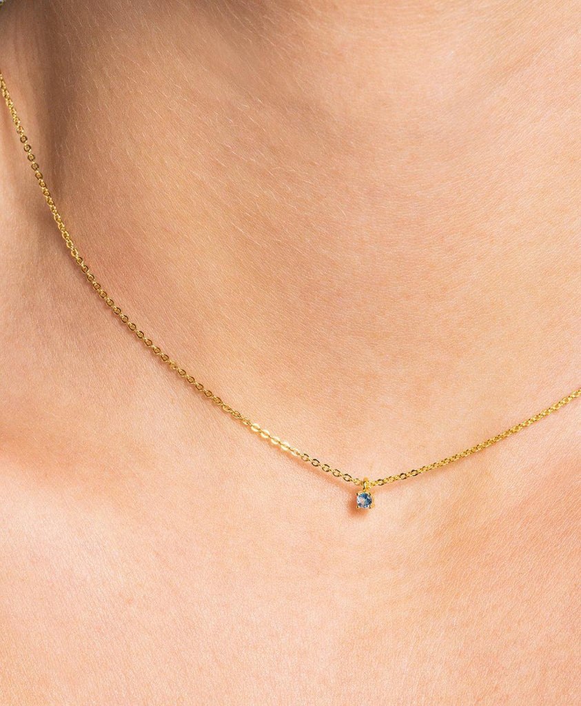 Rosa Necklace Blue 18ct Gold Plated - Larsson & Jennings | Official Store